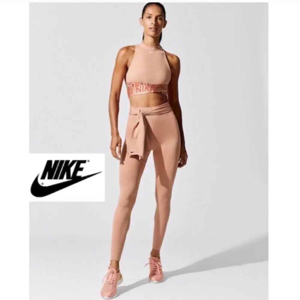 Nike Dry Sculpt Victory Training Tights High Rise Pink Blush